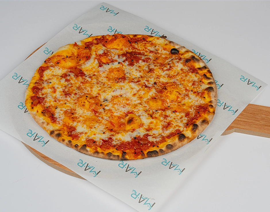 Manakish Muhammara with Kashkaval